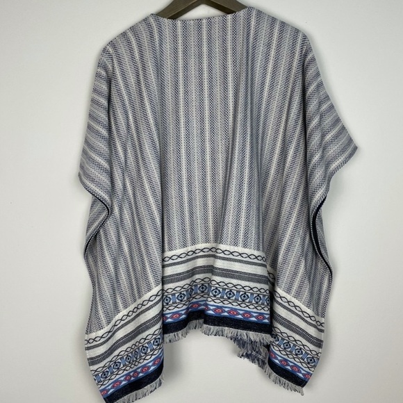 TORY BURCH Blaire Embroidered Poncho Tunic size L - Picture 2 of 2